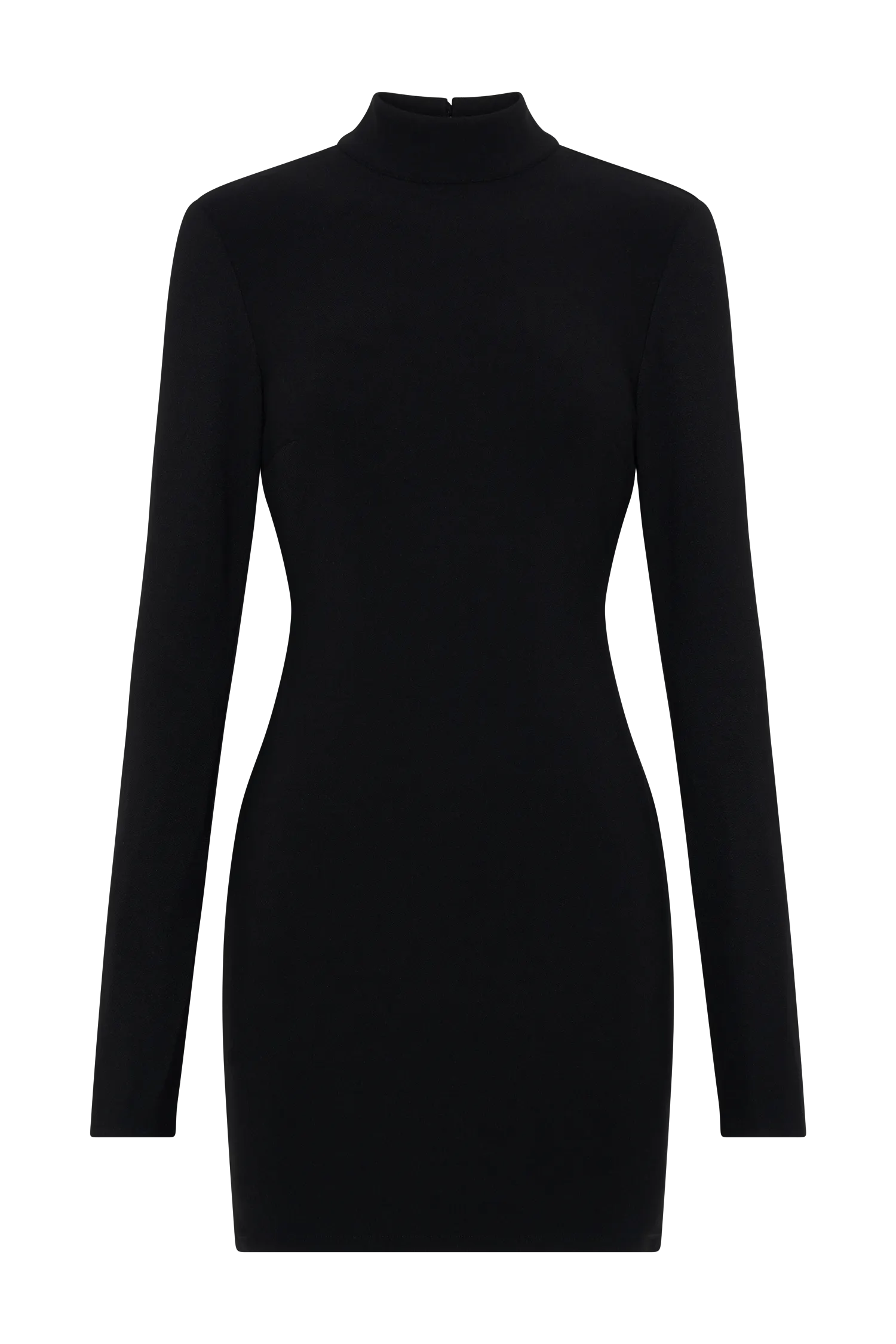 Agatha Crepe Pearl Mini Dress - Black