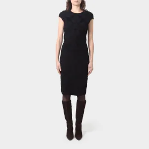 Alexander McQueen Ivy Pattern Stretch Bodycon Dress