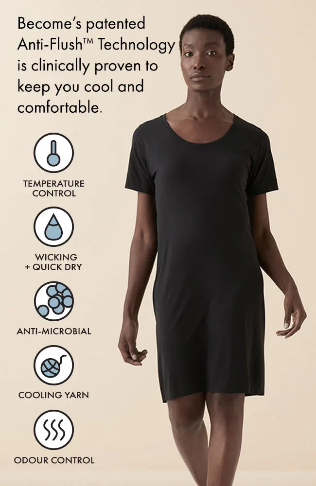 Anti-Flush Short Sleeve Night Dress