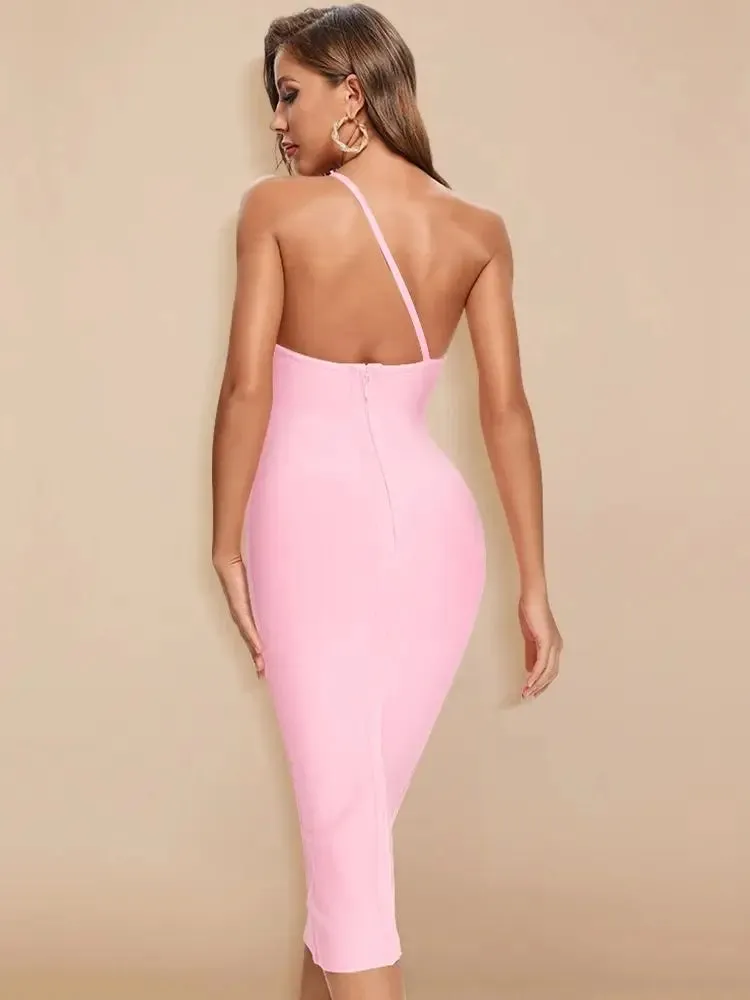 Asymmetrical Dress Bodycon Bandage Dress