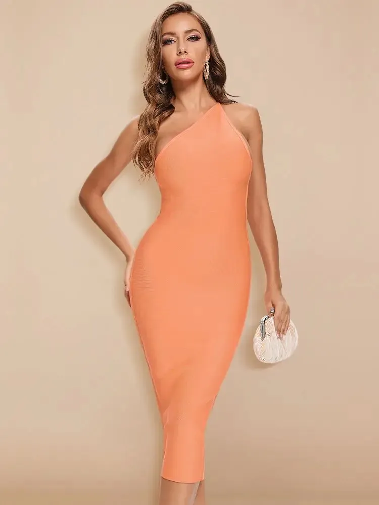 Asymmetrical Dress Bodycon Bandage Dress