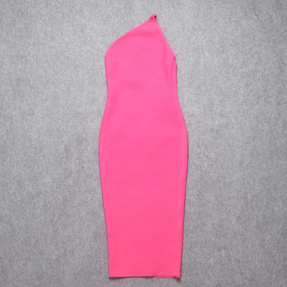 Asymmetrical Dress Bodycon Bandage Dress