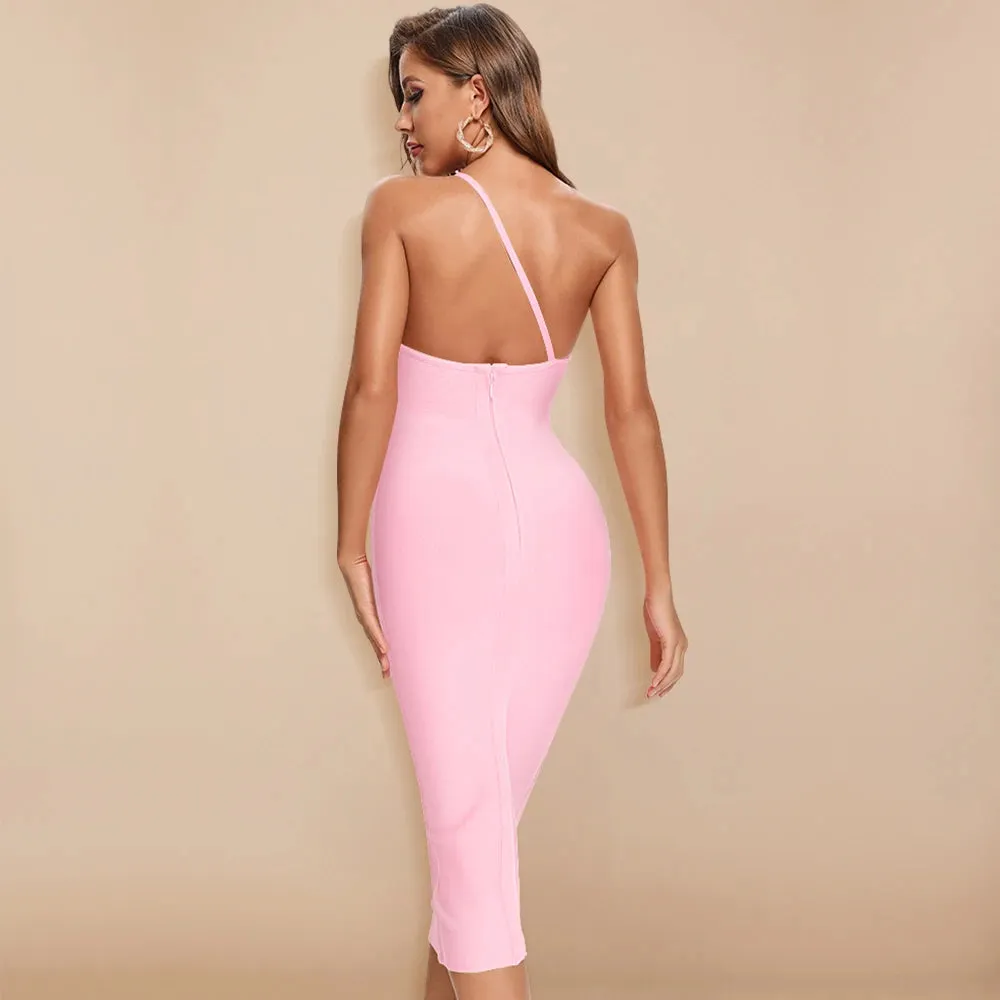 Asymmetrical Dress Bodycon Bandage Dress