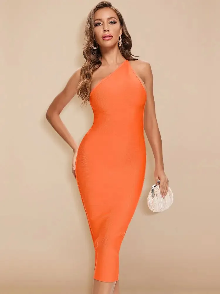 Asymmetrical Dress Bodycon Bandage Dress