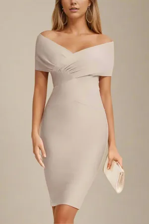 Bea Bandage Dress - Nude