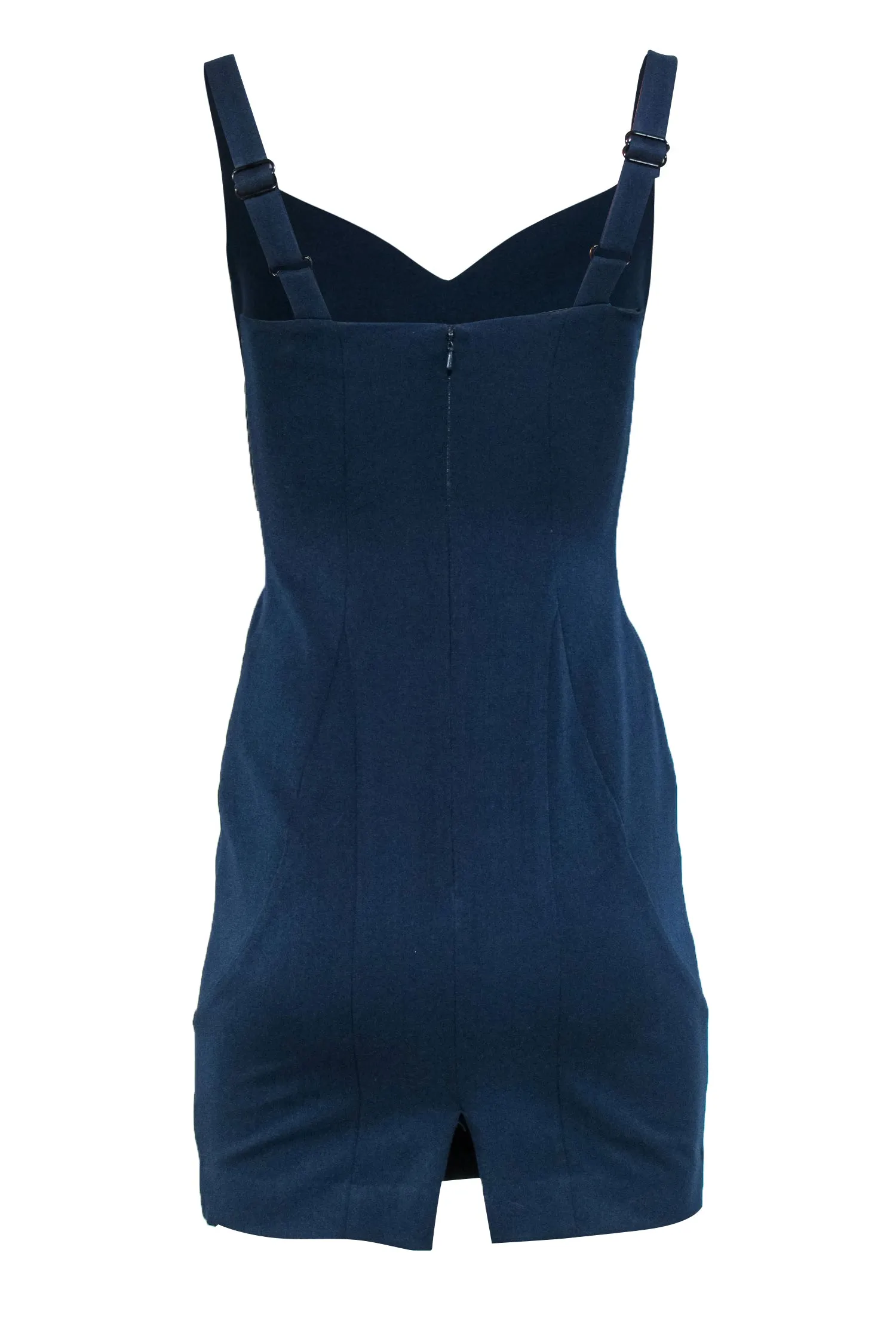 Black Halo - Smoky Blue Bodycon Dress w/ Hardware Accents Sz 0