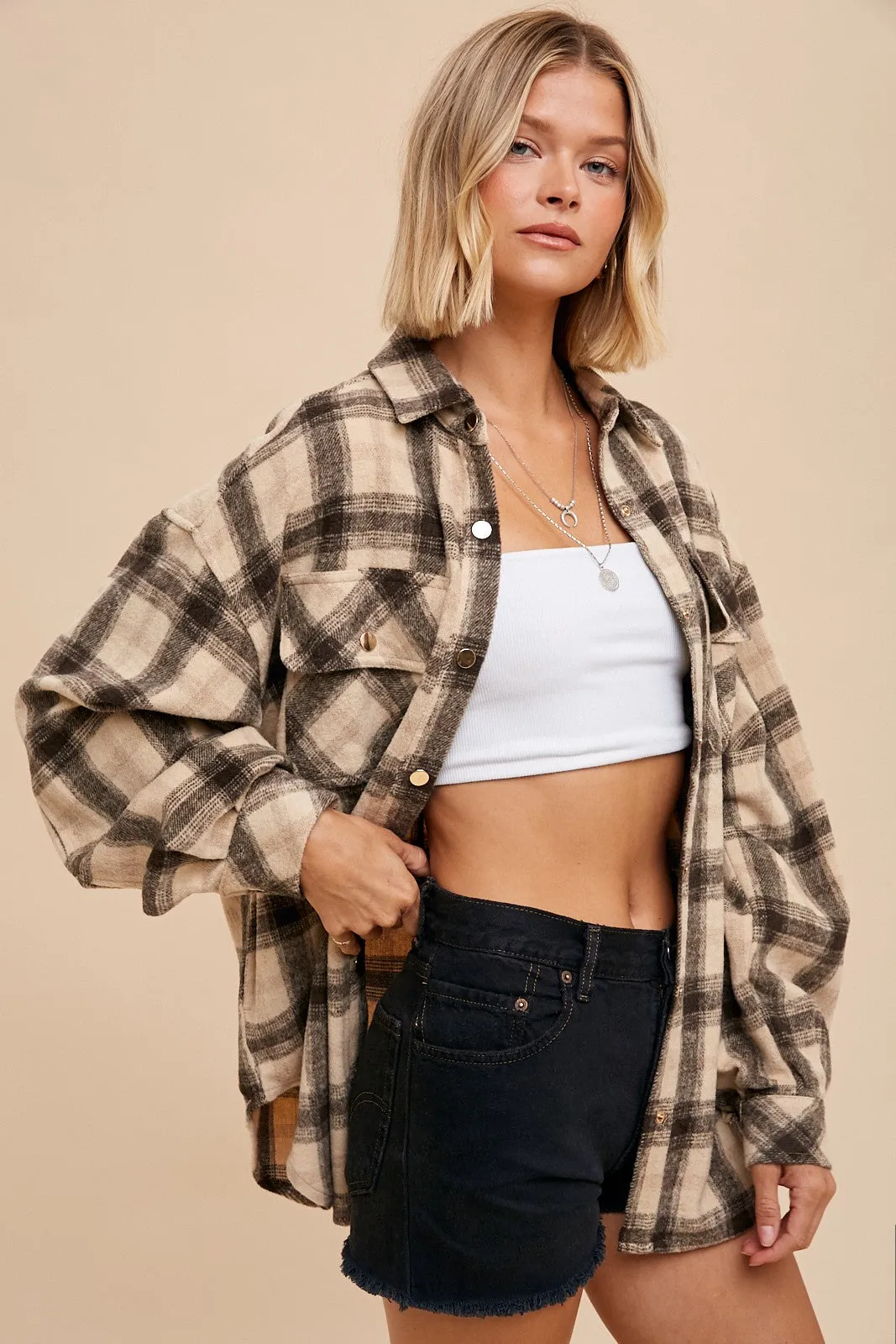 Blaine Oversized Plaid Shacket