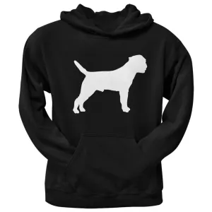 Border Terrier Silhouette Black Adult Hoodie