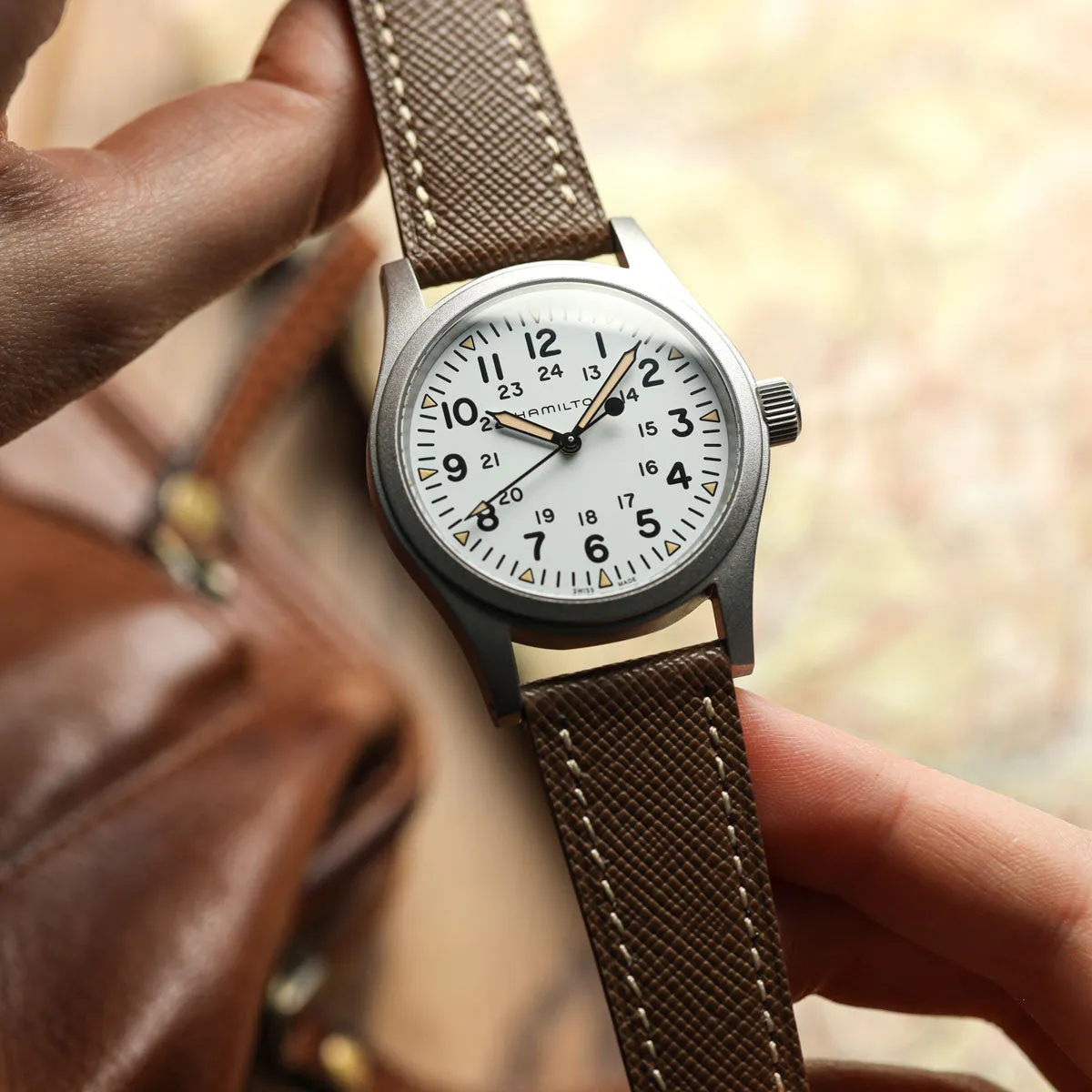 Brixham Special Buckle Classic Leather Watch Strap - Tan