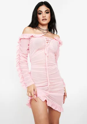 Candy Serving Pleasure Mesh Midi Dress