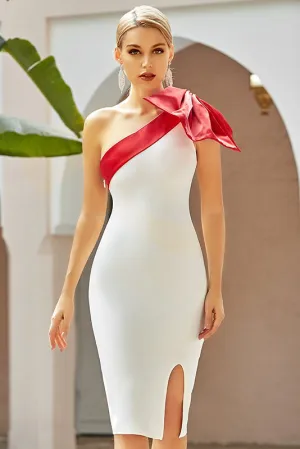 Chic One Shoulder Bodycon Cocktail Bandage Dress