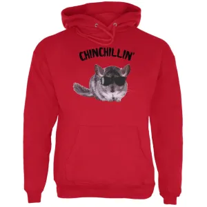 Chinchillin Chinchilla Red Adult Hoodie