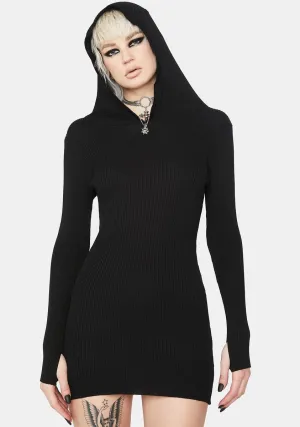 Clashing Tastes Hooded Dress