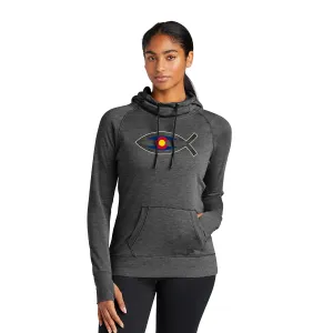 Colorado Christian Fish - Ladies Tri-Blend Fleece Pullover Hoodie