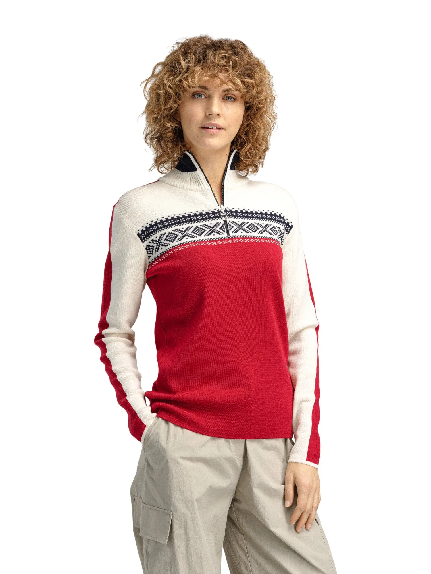 Dale of Norway | Dystingen Sweater | Women's | Raspberry/Off White/Navy