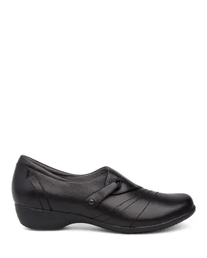 Dansko Franny Black Milled Nappa Available in Wide Widths