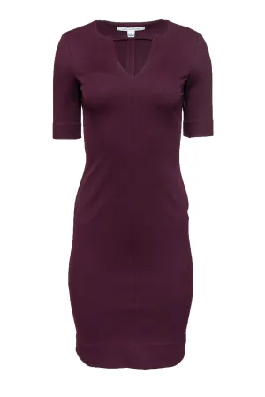 Diane von Furstenberg - Maroon Bodycon Dress Sz 0