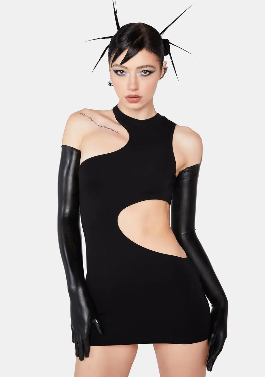 Digital Mainframe Cut Out Dress