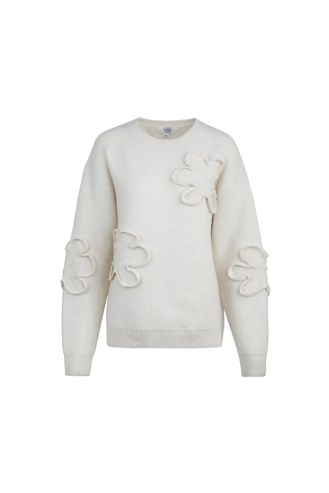 Dinja knit sweater | Wool White