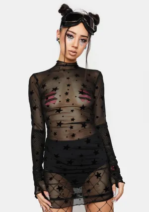 Divine Sounds Mesh Mini Dress