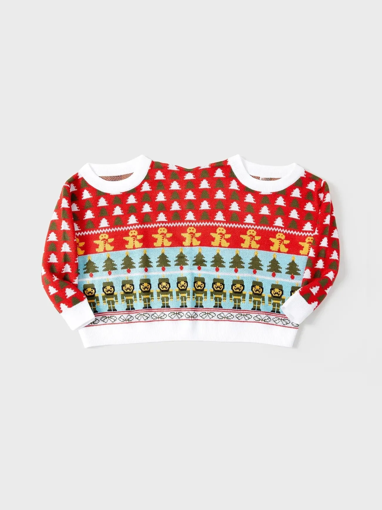 Double Knit Pullover Ugly Matching Christmas Sweater Set