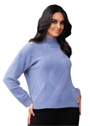 Elena Wang Chenille Mock neck Sweater