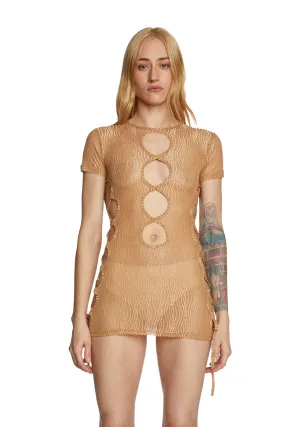 Eternal Appeal Mini Dress - Light Brown