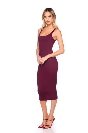 extreme scoop midi dress