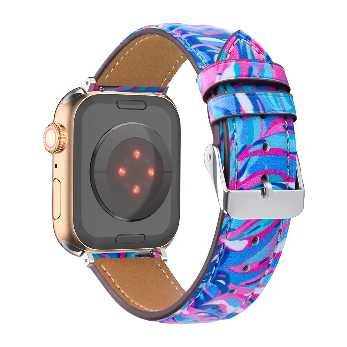 Fancy Printed Leather Bands For Apple Watch Multiple Designs Available