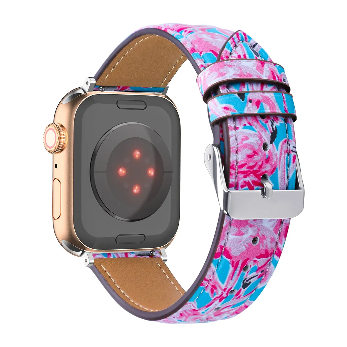 Fancy Printed Leather Bands For Apple Watch Multiple Designs Available