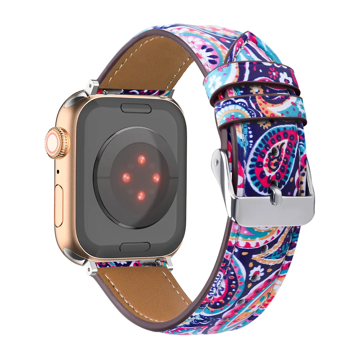 Fancy Printed Leather Bands For Apple Watch Multiple Designs Available