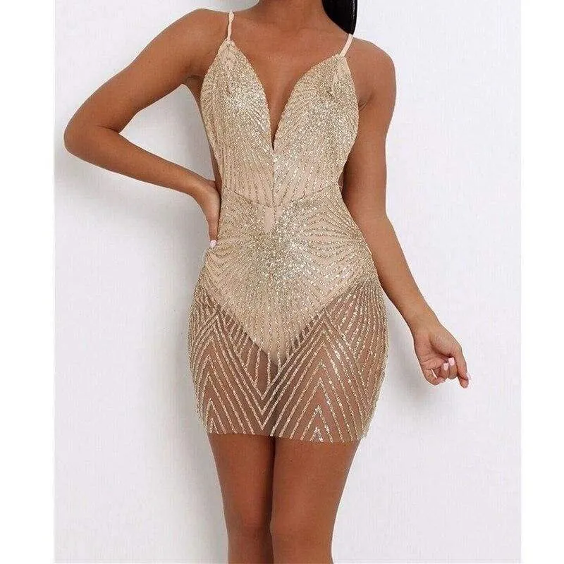 FashionSierra - Evening Party Club Backless Short Mini Dress