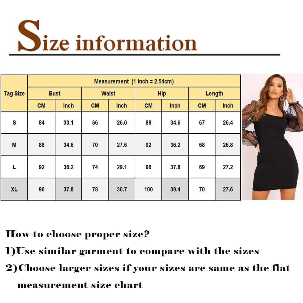 FashionSierra - Women Bodycon Dress Slim Sheath Mesh Long Sleeve Dress