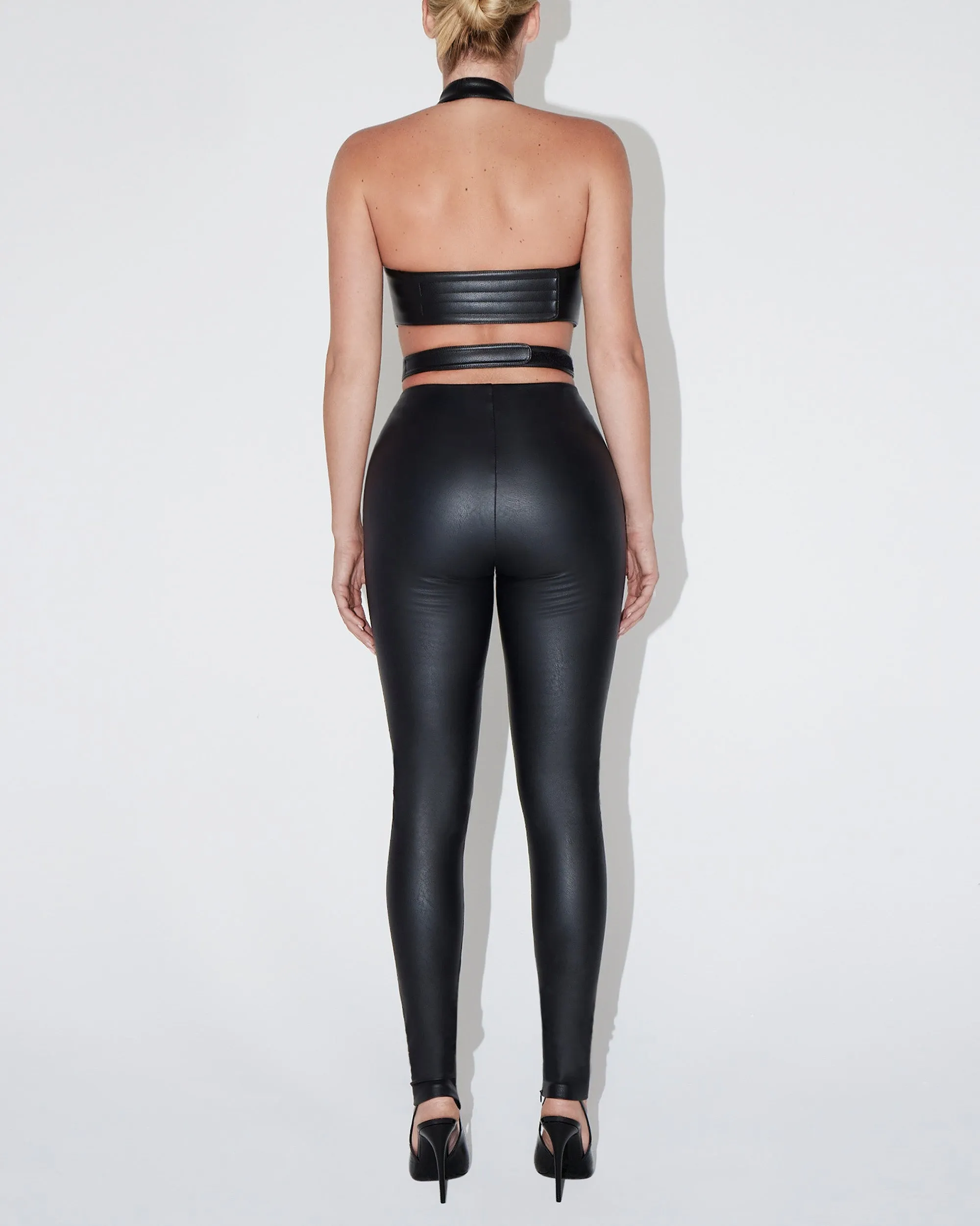 Faux Leather Legging | Black