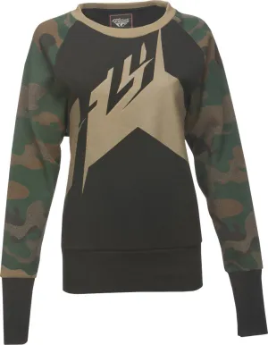 FLY RACING CREW LADIES PULLOVER HOODIE CAMO X-2X 358-01012