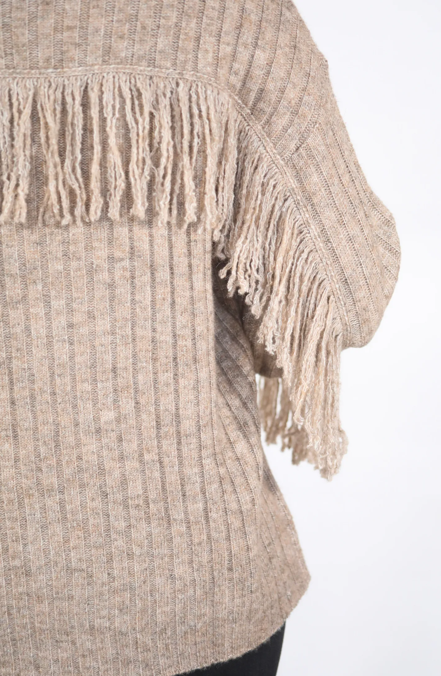 For The Love Of Fringe Mocha Sweater