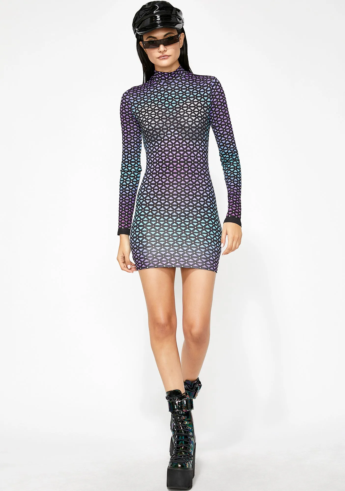 Geometric Thoughts Mini Dress