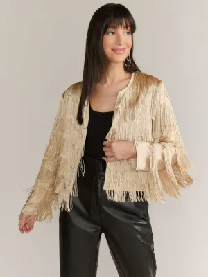 Gilli Long Sleeve Layered Fringe Jacket - Brands We Love