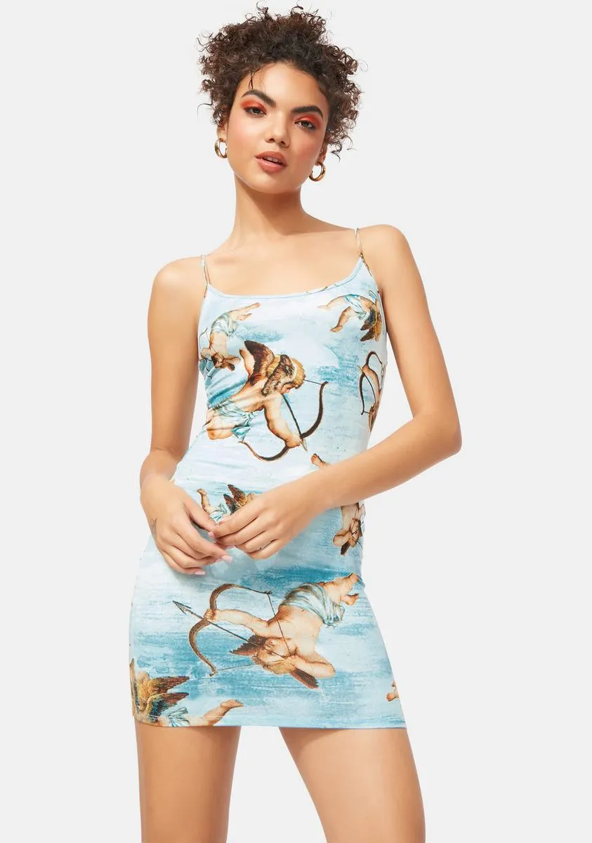 Goddess Timing Cherub Bodycon Dress