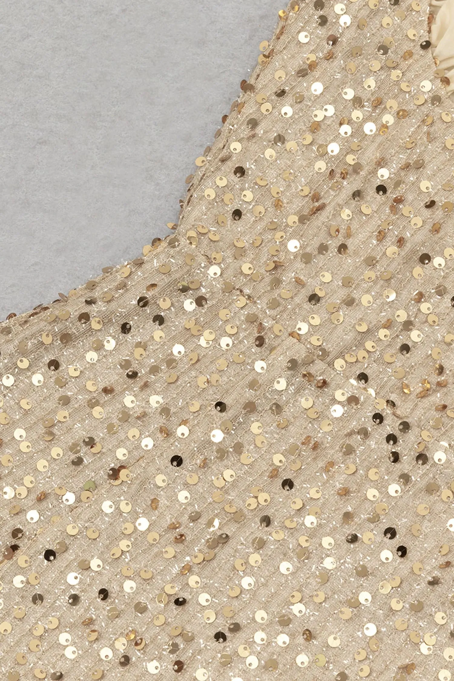 Gold Sequin Halter Maxi Dress