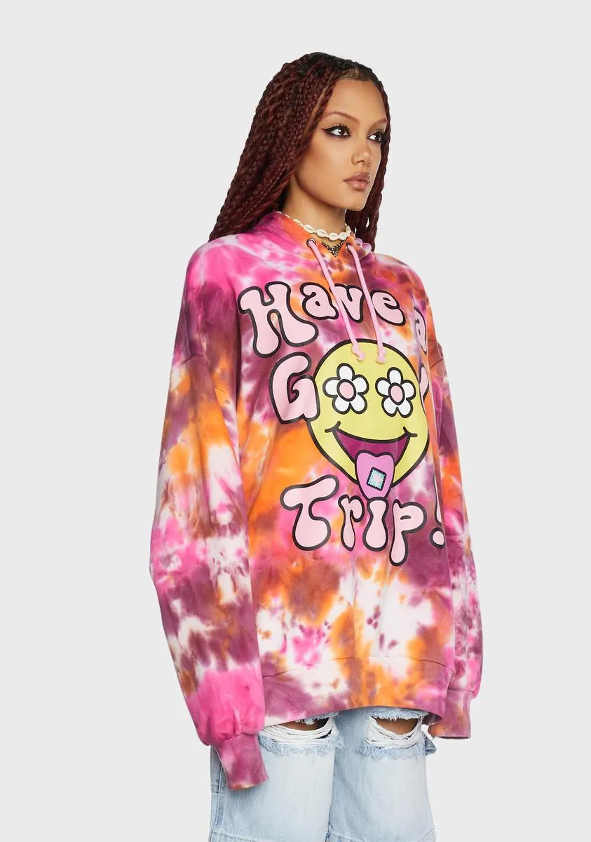 Good Trips Only Tie Dye Hoodie