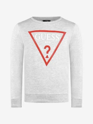 Guess Boys Sweater - Cotton Logo Sweater