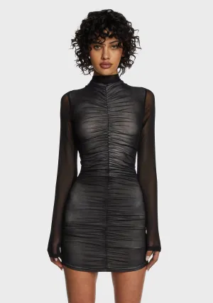 Hacker Chic Sheer Mini Dress