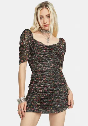 Halley Floral Mesh Dress