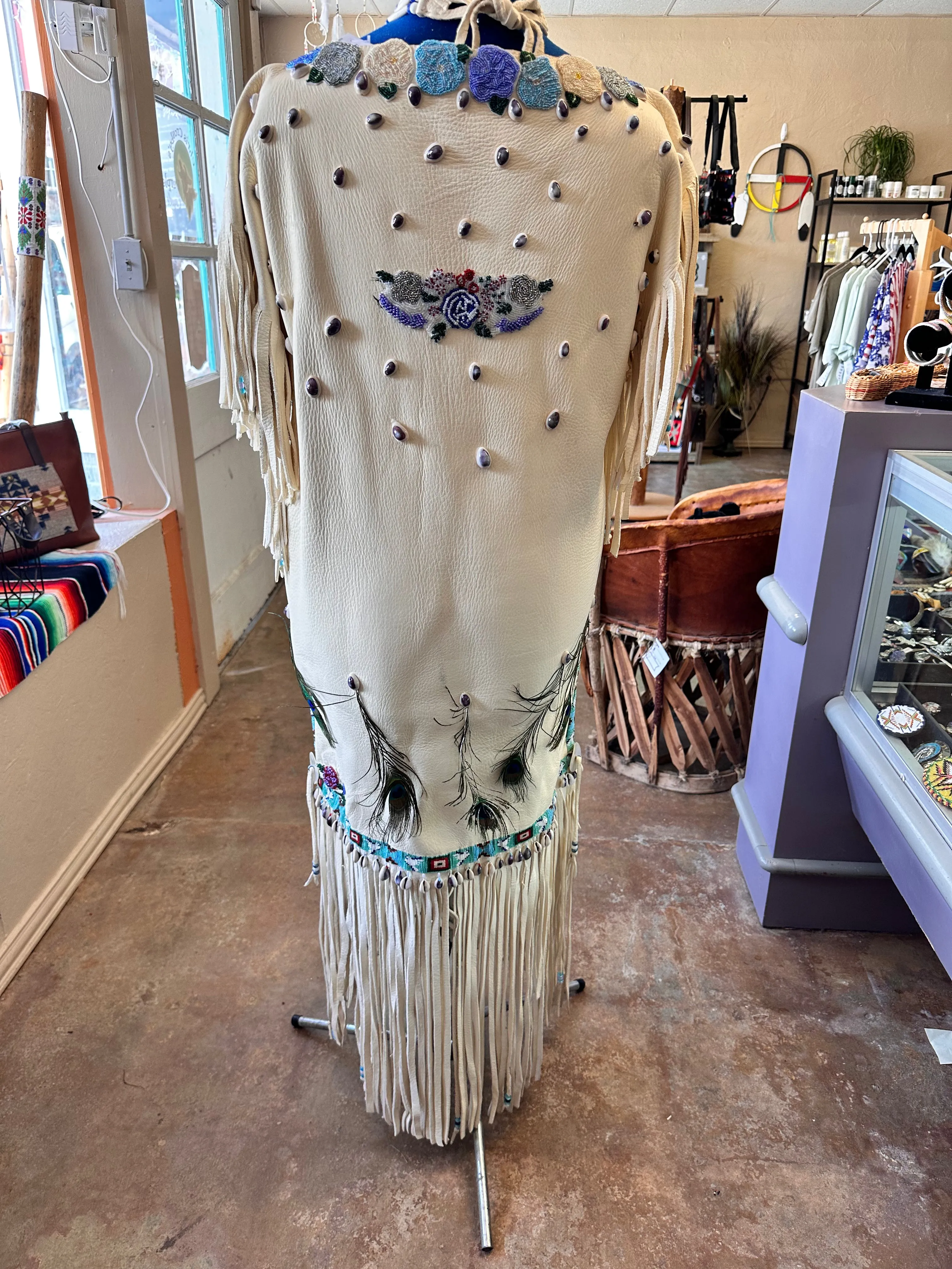 Hand Sewn Elk Leather Ceremonial Dress