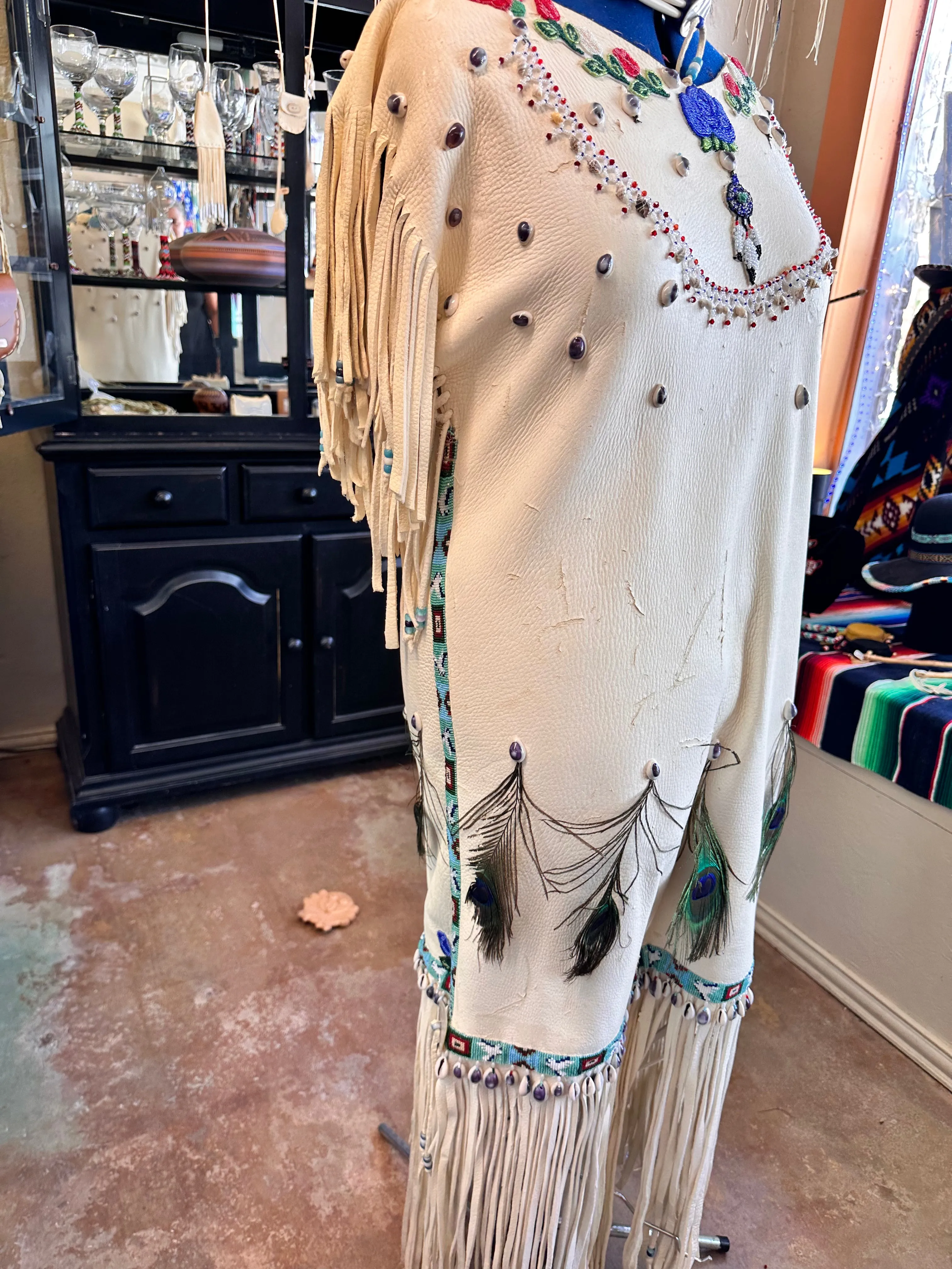 Hand Sewn Elk Leather Ceremonial Dress