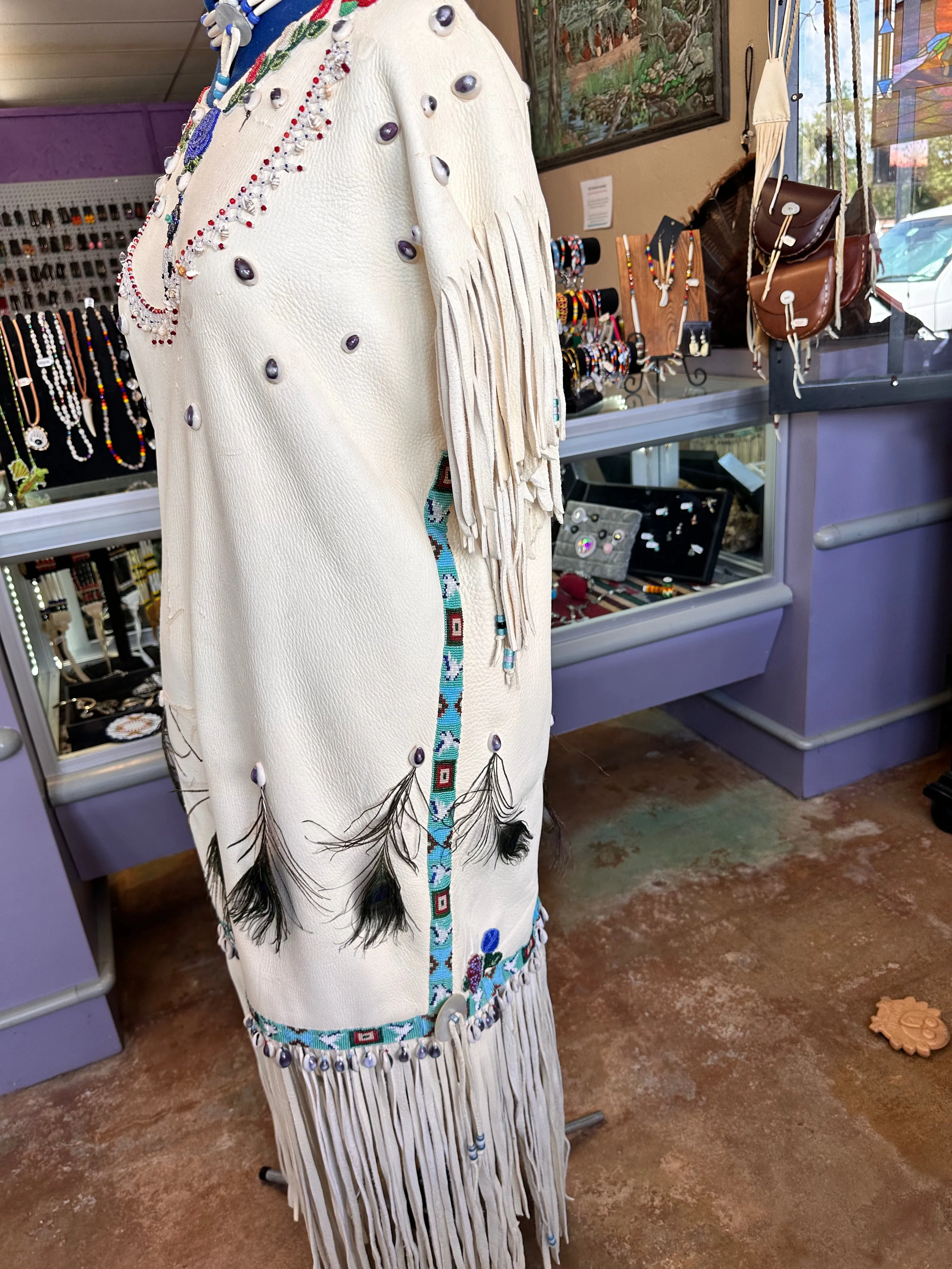 Hand Sewn Elk Leather Ceremonial Dress