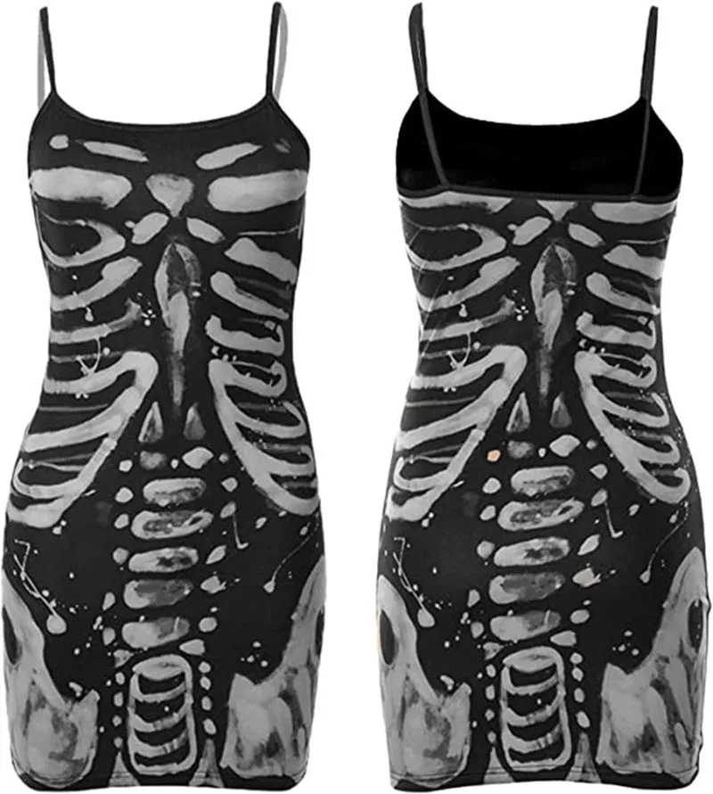 HBP1009 Skeleton Bodycon Mini Dress