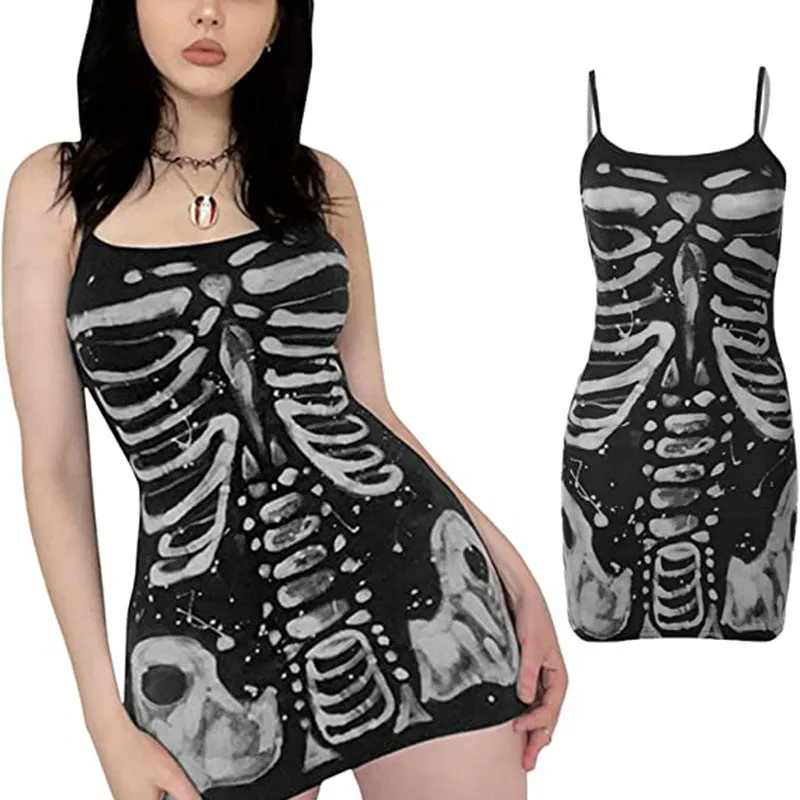 HBP1009 Skeleton Bodycon Mini Dress