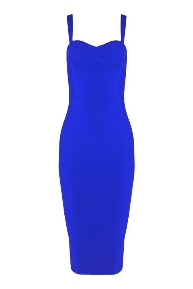 Heidi Bandage Midi Dress - Royal Blue